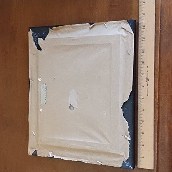 French Street Scene Wood Frame Cafe Bakery Patisserie Blue Red Cream Brown Black - Picture 6 of 8